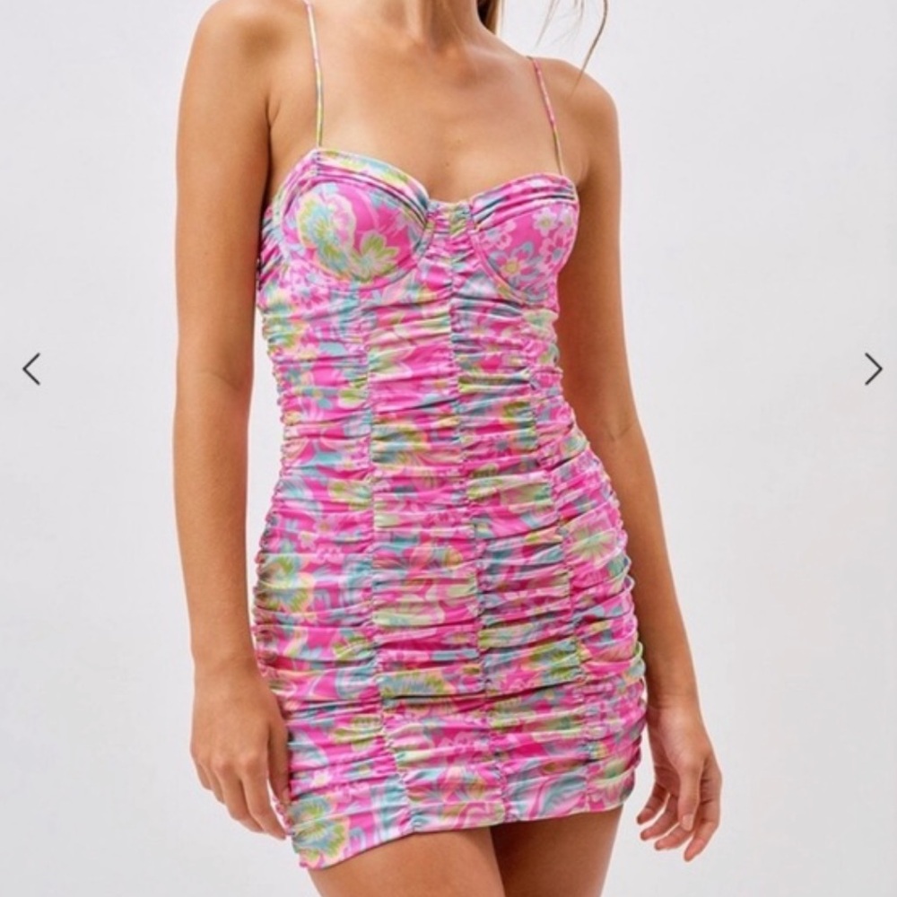 For Love and Lemons Julien floral cami dress 
XS